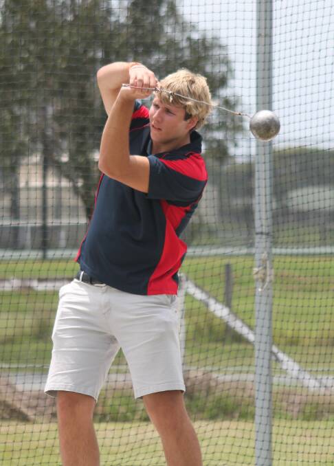 Nathan Wilkins trains for hammer throw six days a week at the Jimboomba Athletics Centre.