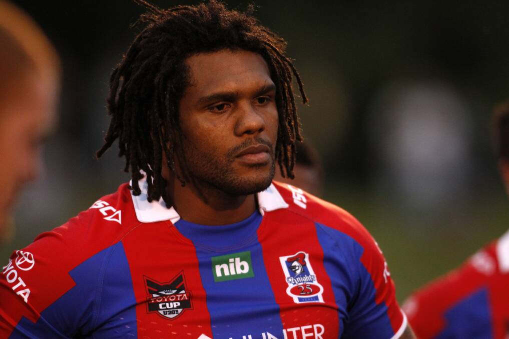 FLASHBACK: Daine Laurie playing for the Knights in a trial match in 2012.