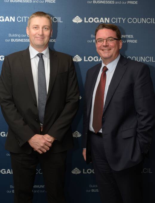 Logan City Council CEO Andrew Milner and mayor Luke Smith are striving to turn Logan into the second CBD of south-east Queensland. Photo: Supplied