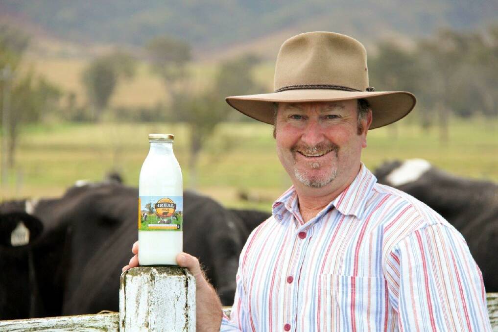 ENCOURAGED: 4Real Milk farmer Greg Dennis reported record milk sales for their locally produced milk last week.