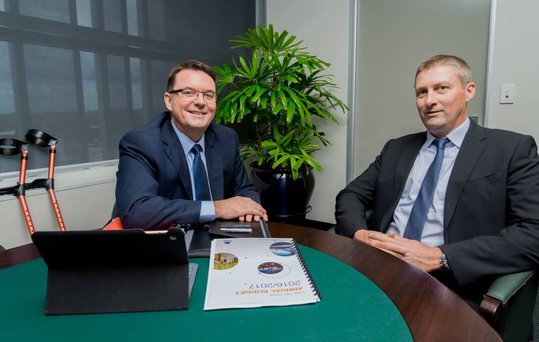 AT WORK; Mayor Luke Smith and CEO Andrew Milner. Photo: Supplied