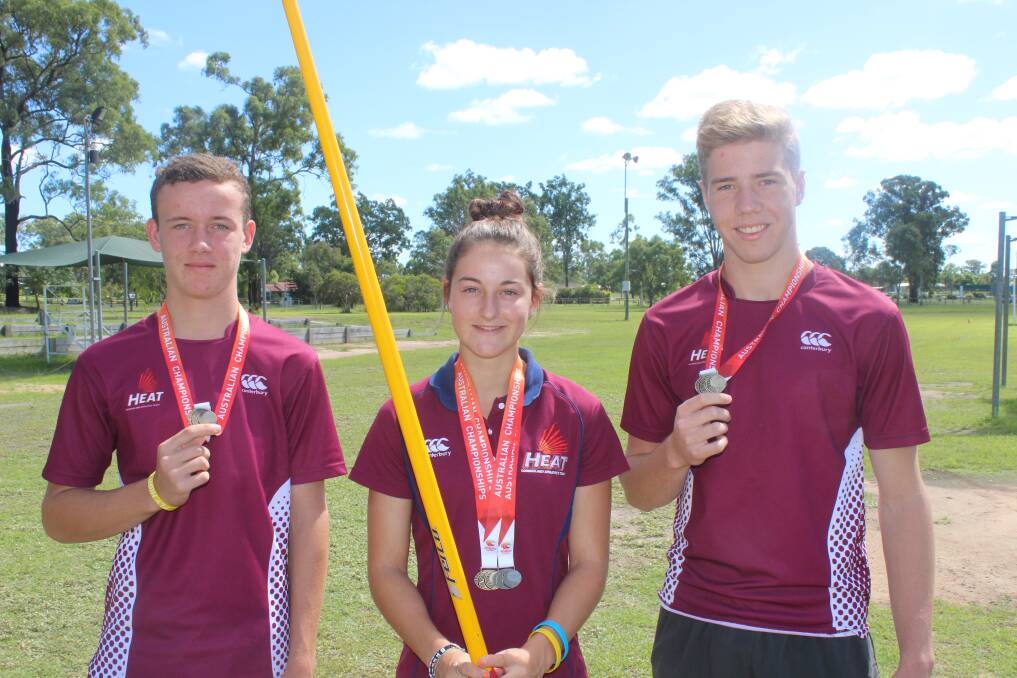 National Champs: Benjamin Roberts, Camryn-Newton-Smith and Ashley Moloney are among the seven national champion athletes from Jimboomba Athletics Club.