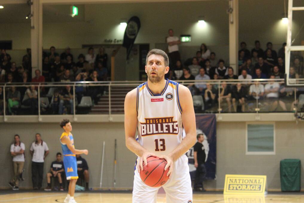 Big Man: Tom Jervis will be called upon to dominate the rebounding battle this year for Brisbane as he did in the Bullets' last game at Logan metro last year against American College UCLA. Photo: Joshua Paterson