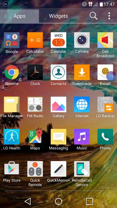 No service: A screen shot showing no mobile coverage taken by Jimboomba Time sales representative Donna Collier.