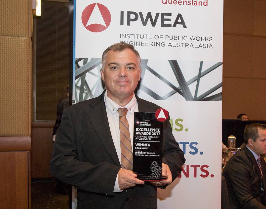 AWARD: Logan City Council’s Michael Pattinson accepted the Road Safety award at  the Institute of Public Works Engineering Australasia Queensland Excellence Awards in Townsville.