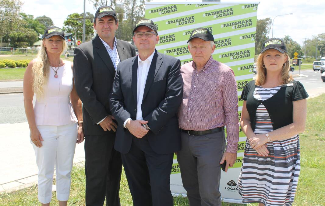 ADVOCACY: Councillors Trevina Schwarz, Phil Pidgeon, Luke Smith, Russell Lutton and Laurie Koranski at the launch of their advocacy campaign. Photo: Cheryl Goodenough