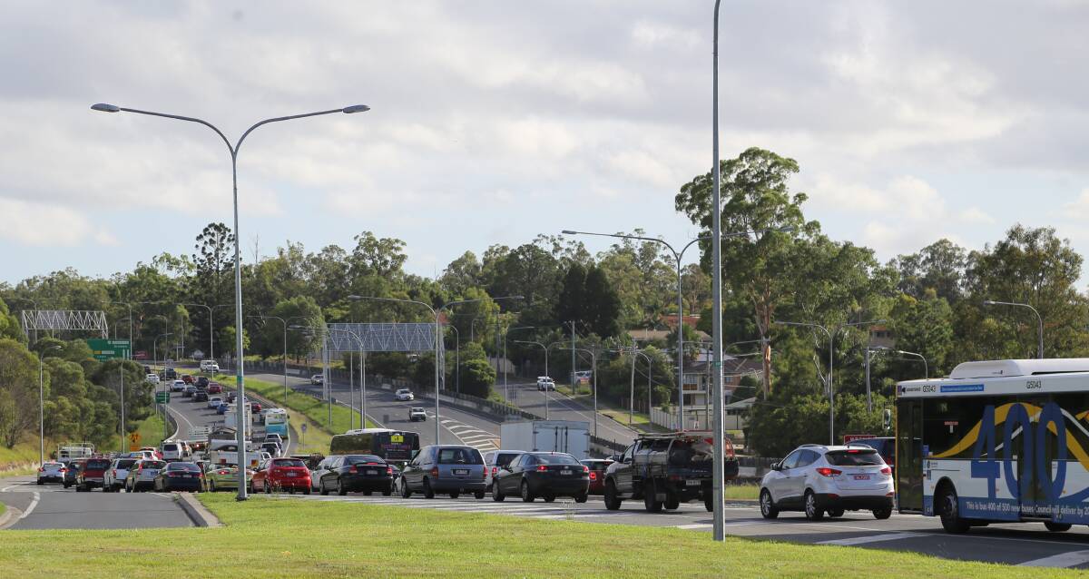 CONGESTION: Traffic backs up on the Mount Lindesay Highway heading north towards the Logan Motorway interchange. Photo: Stan and Suz Corbett