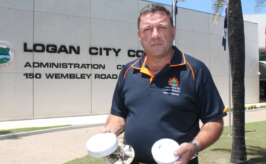 CALL ANSWERED: Logan House Fire Support Network founder Louie Naumovski spent three years campaigning for tougher smoke alarm legislation. Photo: Supplied