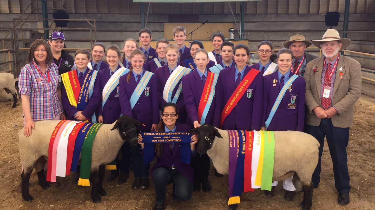 Calvary Christian College's Livestock Show Team were proud to receive more than 190 ribbons this year. Photo: Supplied