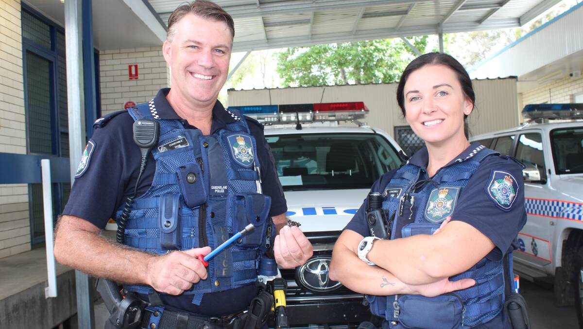 Beaudesert Police are ready to secure your number plates. Photo: Jocelyn Garcia