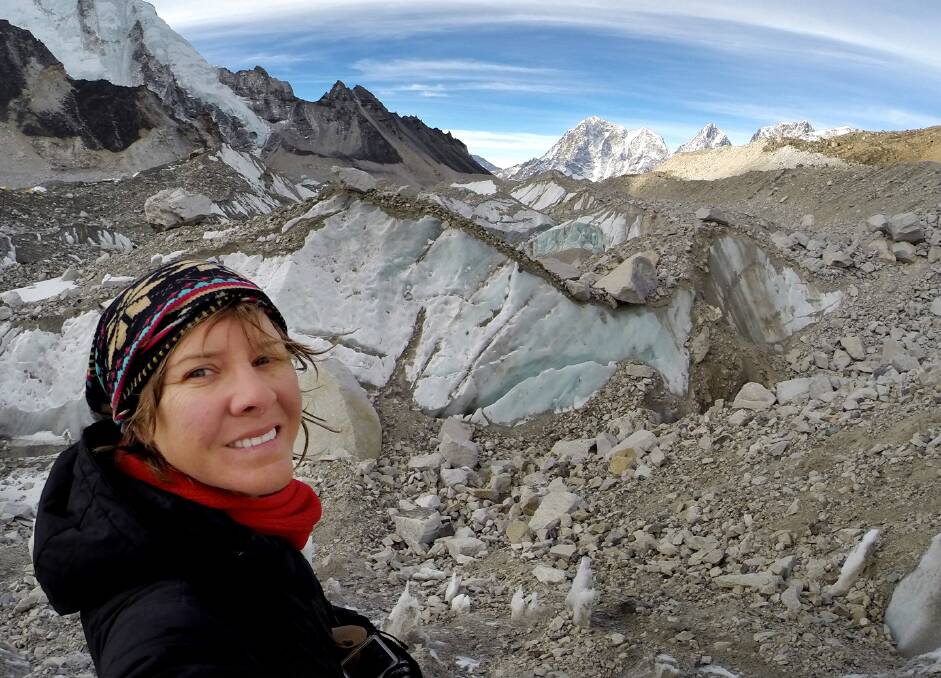 FUNDRAISER WALK: Intrepid explorer Sarah Harvey photographed at Everest. She will use her upcoming trek across the Pyrenees mountain range, which is at the border between France and Spain, to raise research and support dollars for people with Epidermolysis Bullosa. Photo: Supplied