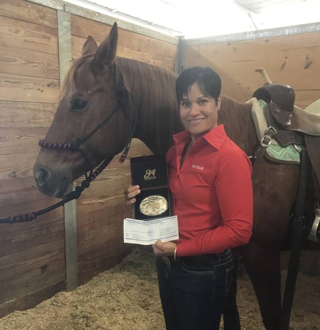 FINALIST: Natalie Cole with  American Quarter Horse Ivy Perks.  She was hired to Natalie for competition  by American Shari Wilkins.