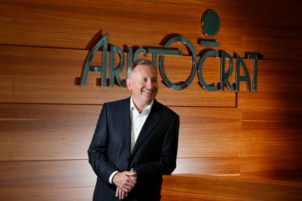 Kerching! Aristocrat boss Jamie Odell has cashed in just over $2 million of deferred bonus payments. Photo: Peter Rae