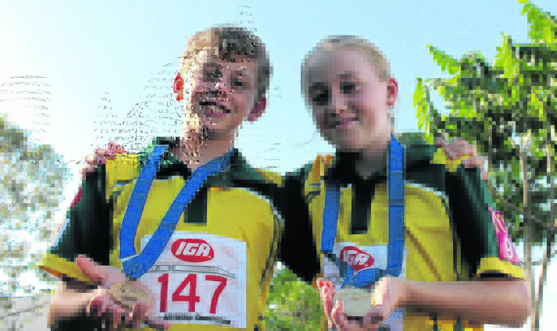 Twins Liam and Amy Reynolds both won gold medals in their respective U9 high jump events at the Little Athletics State Championships.