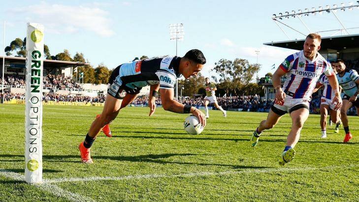 No doubt:  Valentine Holmes to score for the Sharks on Sunday afternoon.