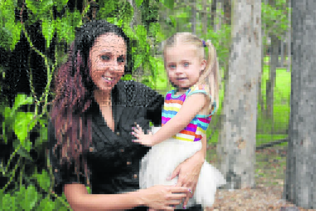 Natasha Stones with daughter Nikita-Louise, who was the people's choice winner in the three to five years age group of the Bonds Baby Search competition.