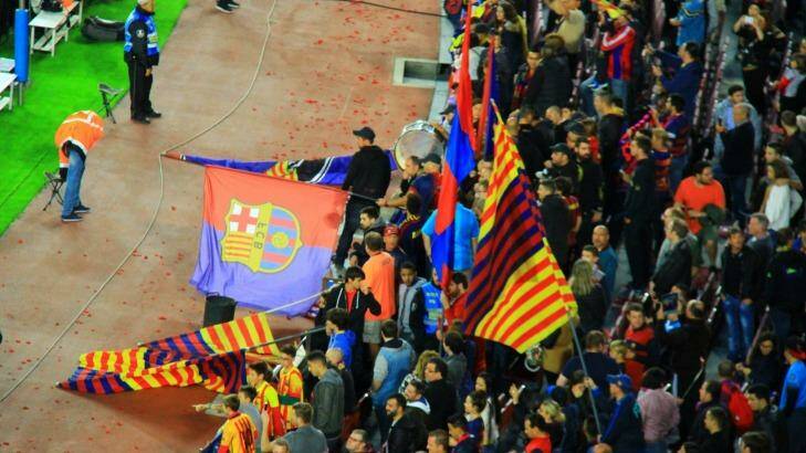 The match between Barca and Eibar at Camp Nou, Barcelona. Photo: Belinda Jackson