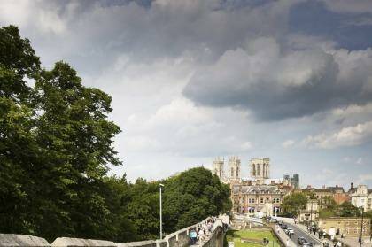 On the road: York city walls and York Minster. Photo: iStock