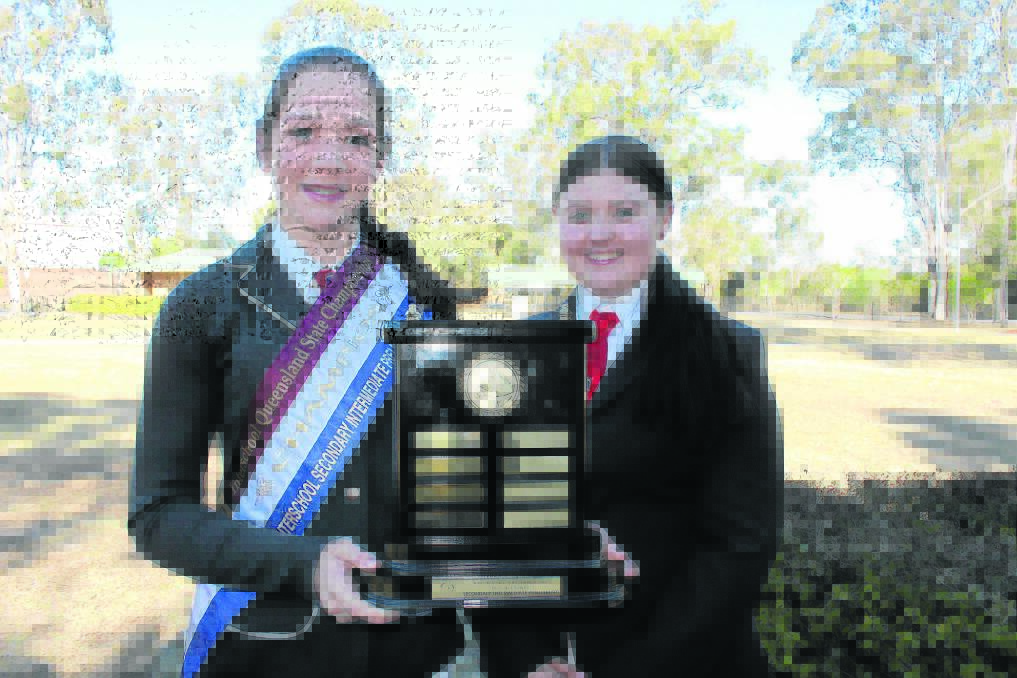 Flagstone State Community College riders Anika Green and Kiara Sheppard competed at the Interschool Queensland State Championships recently.