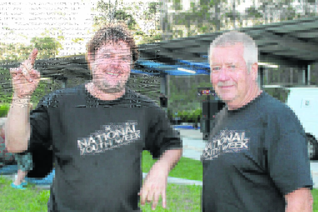 JJ Audio Productions' Jeremy Sheppard and Flagstone Community Association president Bob Wiley organised a Youth Week concert at the Flagstone ampitheatre last week.