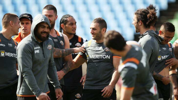 Man in the middle: Robbie Farah. Photo: Brendon Thorne