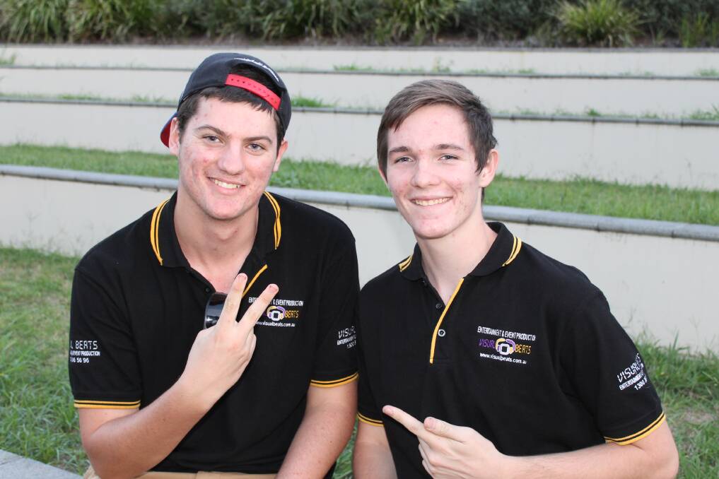 Too Much Party DJs James Brass of Chambers Flat and Jason Sanders of Beaudesert were ready to entertain the crowd at the Youth Week concert.