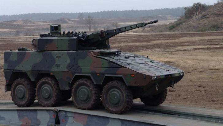 Rheinmettal's BOXER CRV, one of two designs from rival firms bidding for a $5 billion defence contract. Photo: Supplied