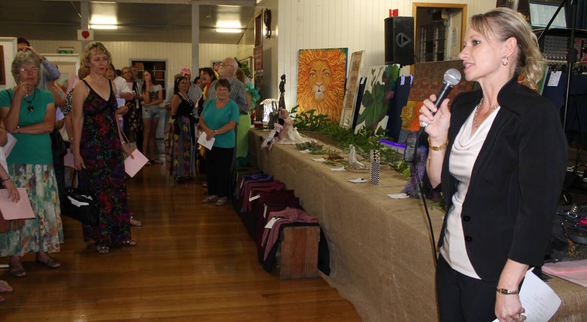 Division 11 Councillor Trevina Schwarz officially opens the art show.