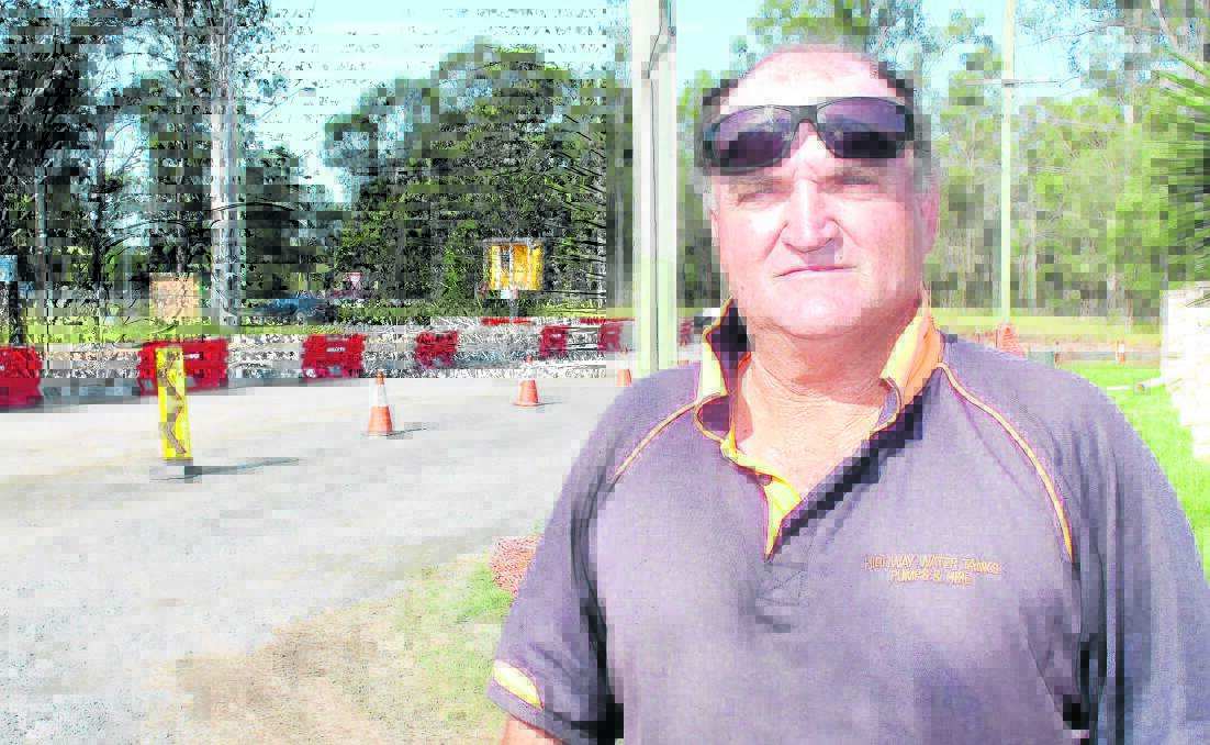 Highway Tanks owner Ian Bryer says traded as dropped about 50 per cent since road works started near his business.