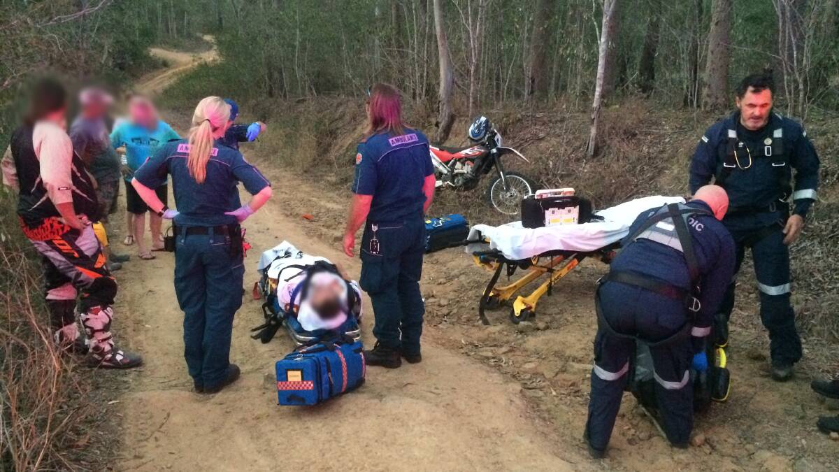A man was airlifted to hospital after a bike accident this afternoon.
