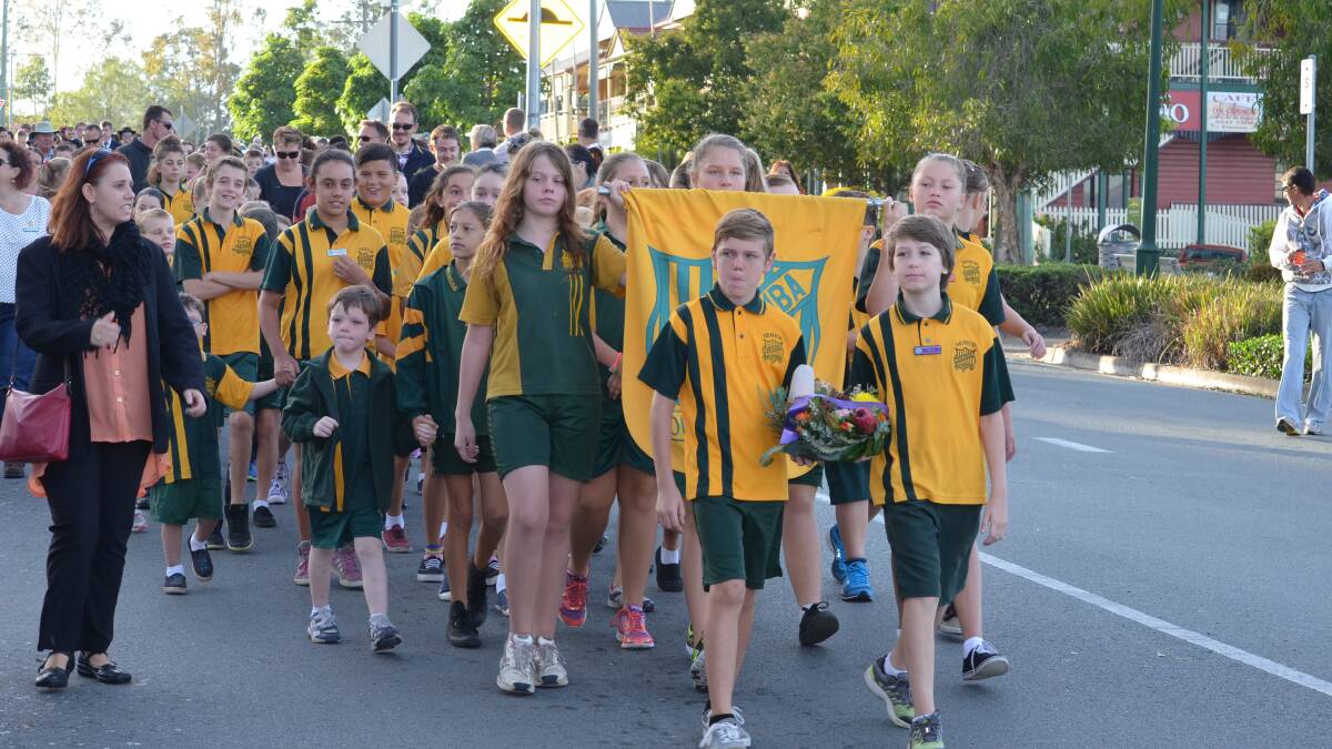 Jimboomba State School students march proudly.
