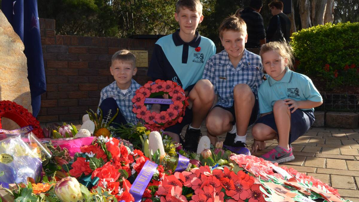 Rowan Hayes, Cooper Hayes, Ben Croker-Smith and Summer Hill remembered those who made the ultimate sacrifice for Australia.