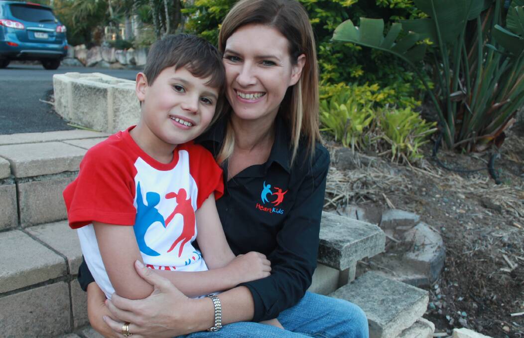 Angela Richardson with son Kye, 10, who was born with complex heart defects.
