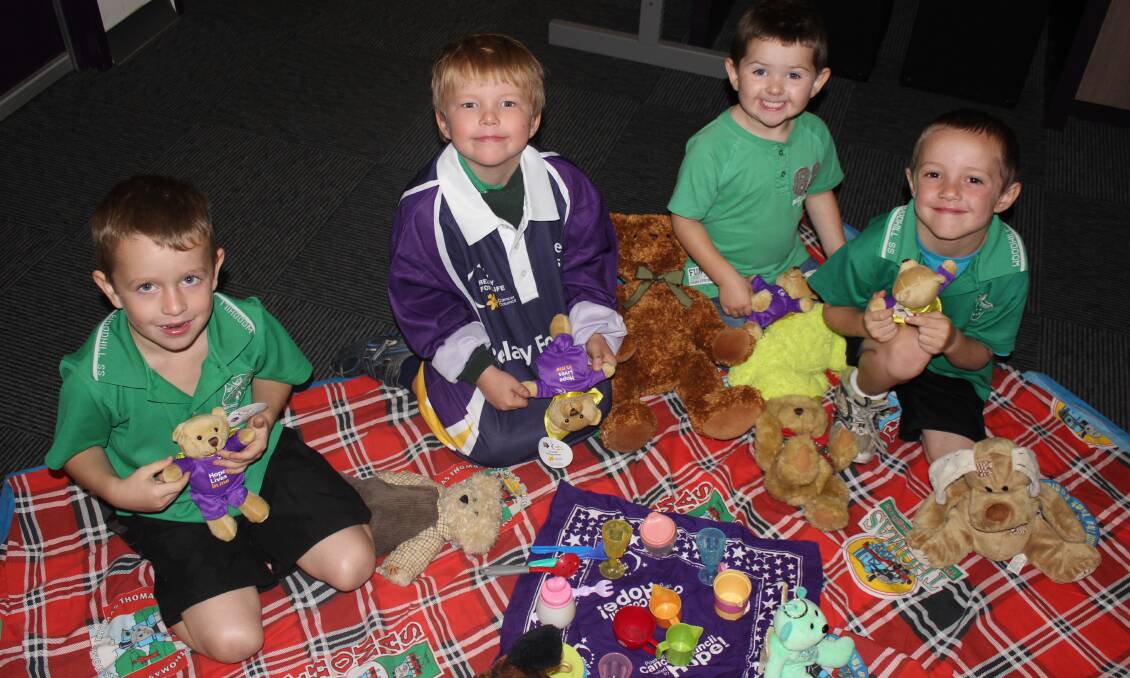 Chase Heilbronn, 5, from Woodhill State School, Isaac Berry-Sheppard, 5, from Woodhill State School, Nash Mayes,4, from Woodhill C and K and Jack Johns, 5, from Woodhill State School are all looking forward to the Teddy Bear's Picnic on May 24.