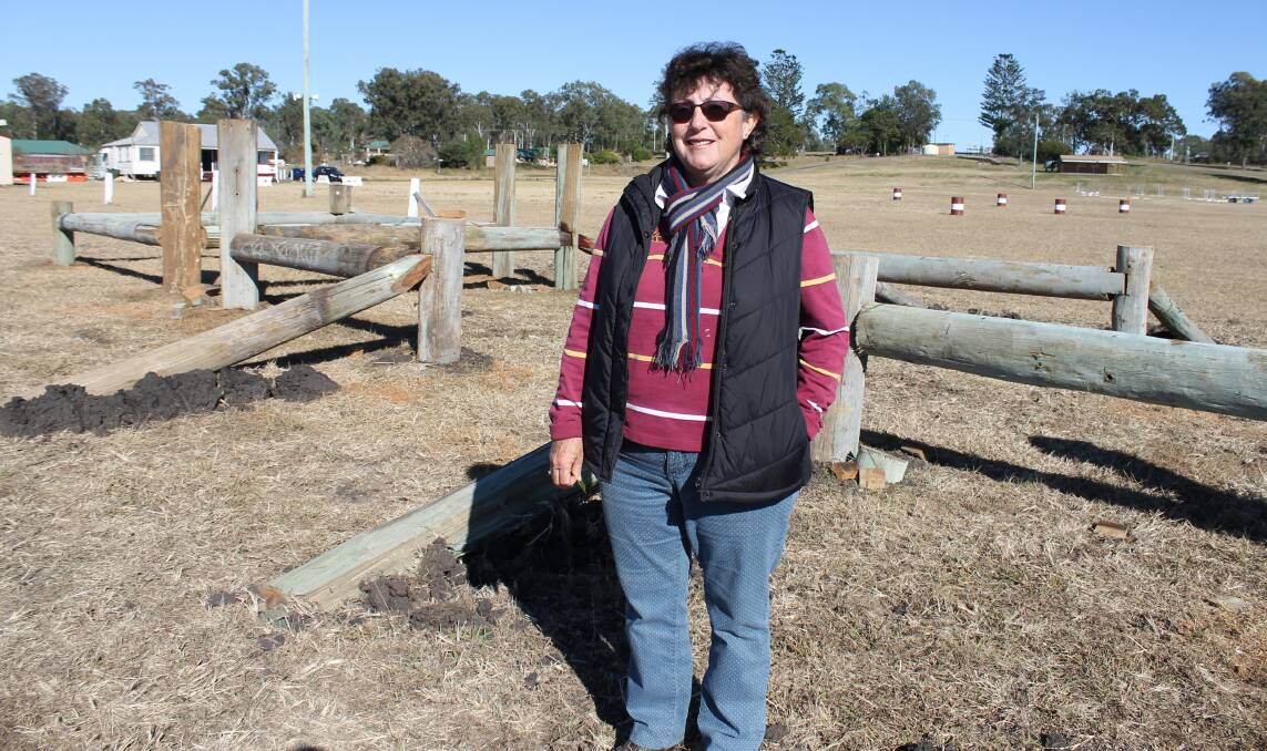 Tamborine Pony Club secretary Melinda Hughes is excited to have construction of the first permanent jump of the club's new cross country course underway.