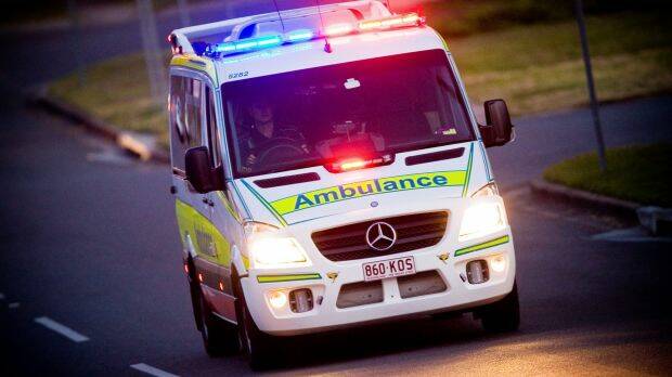 PARAMEDICS: A man who fell from a roof at Tamborine Mountain was transported to Gold Coast University Hospital.