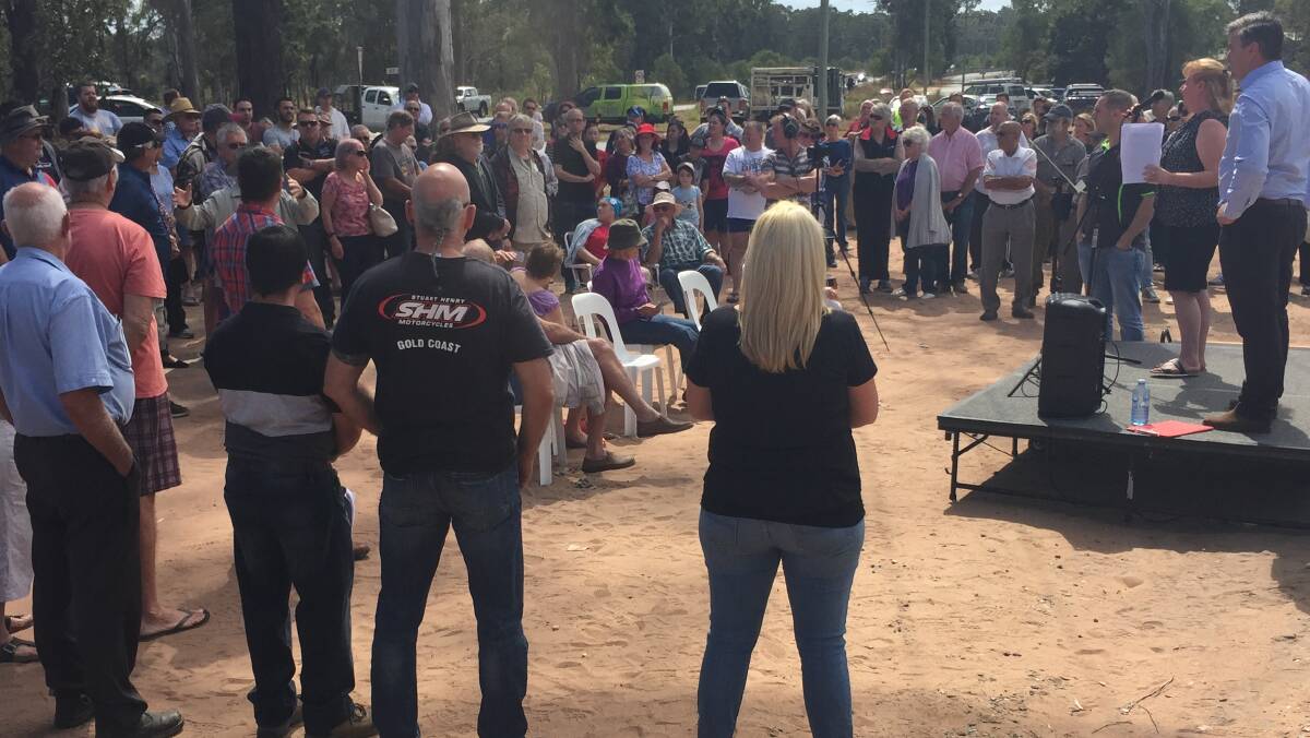 PASSIONATE LOCALS: A meeting of residents, employees and politicians took place at Olley's Orange Country Markets on August 27. Photos: Donna Collier