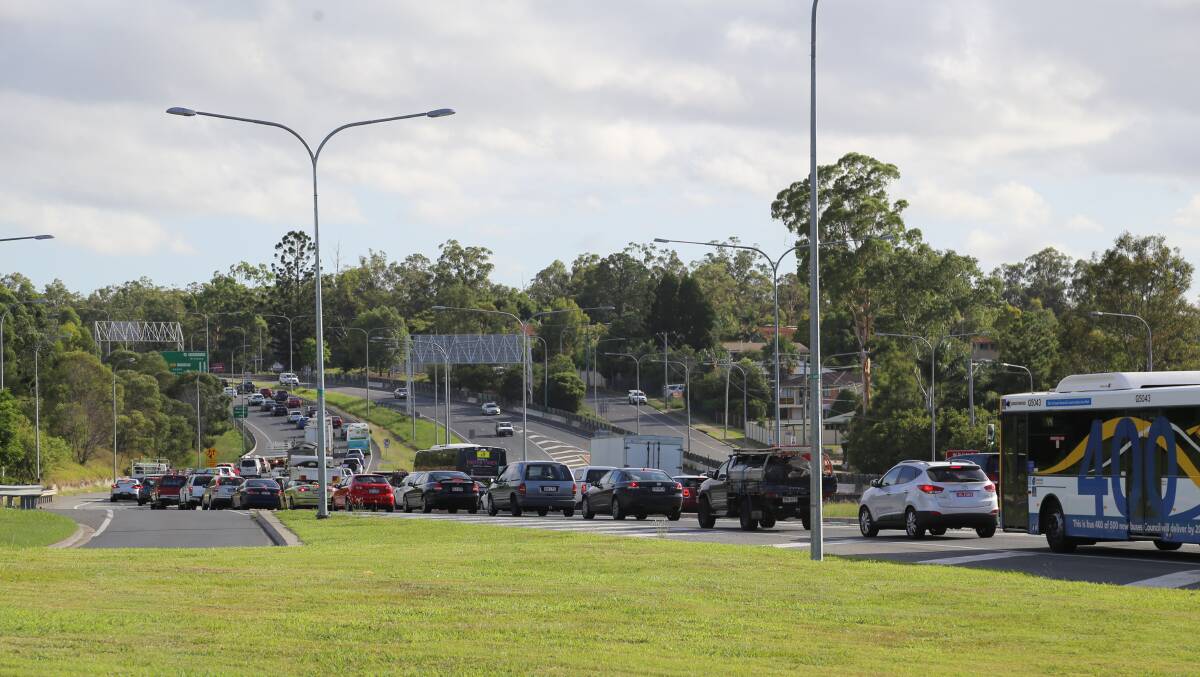 Congestion: Traffic backs up on the Mount Lindesay Highway heading north towards the Logan Motorway interchange. Photo: Stan and Suz Corbett
