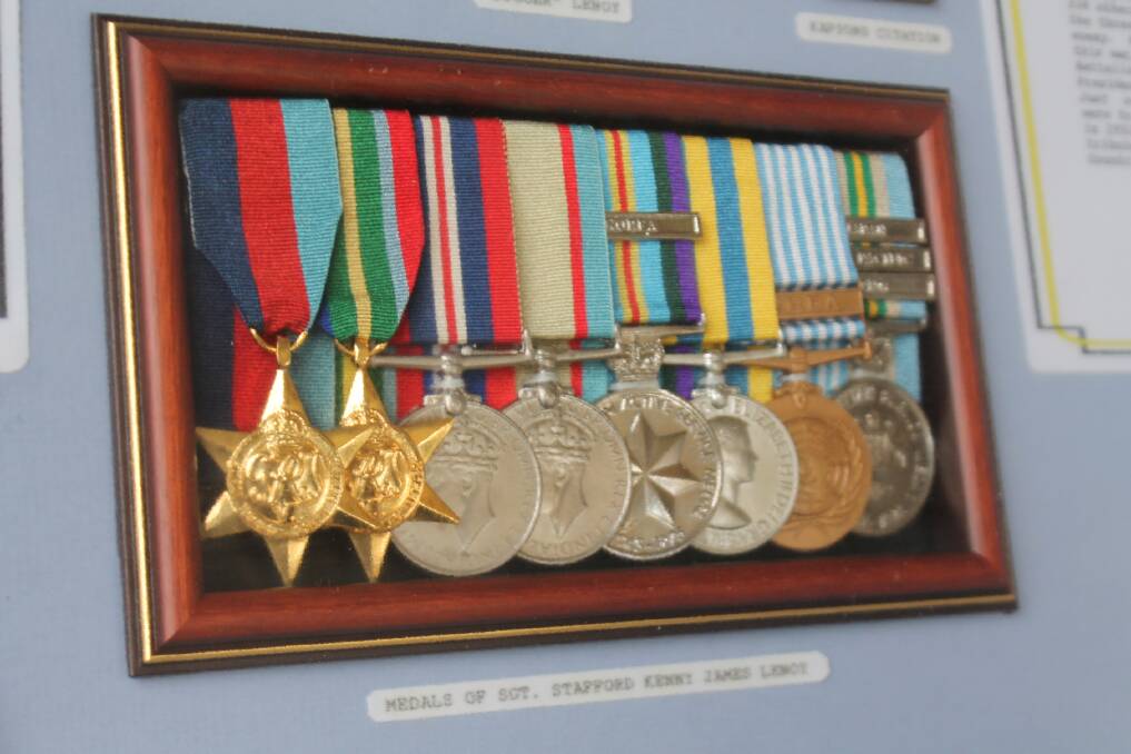 SEARCH: Medals of "Len" Lenoy. Photo: Georgina Bayly