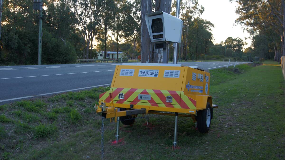 ENFORCEMENT: A mobile speed camera was placed in Gleneagle on June 26. Photo: Georgina Bayly