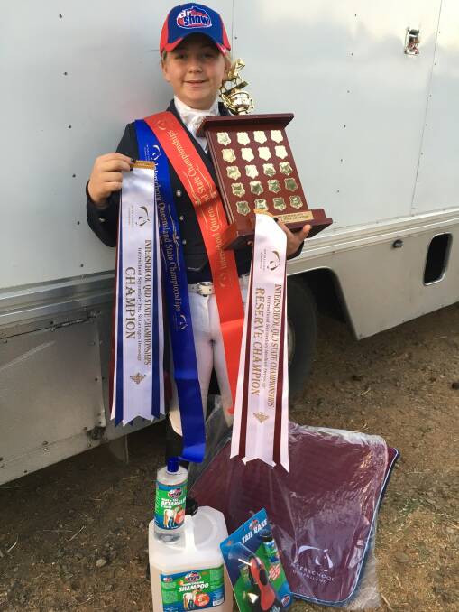 WINNER: Felicity Shearer has blown away the state competition and managed to score herself a place in the Queensland Interschool dressage team. Photo: Supplied