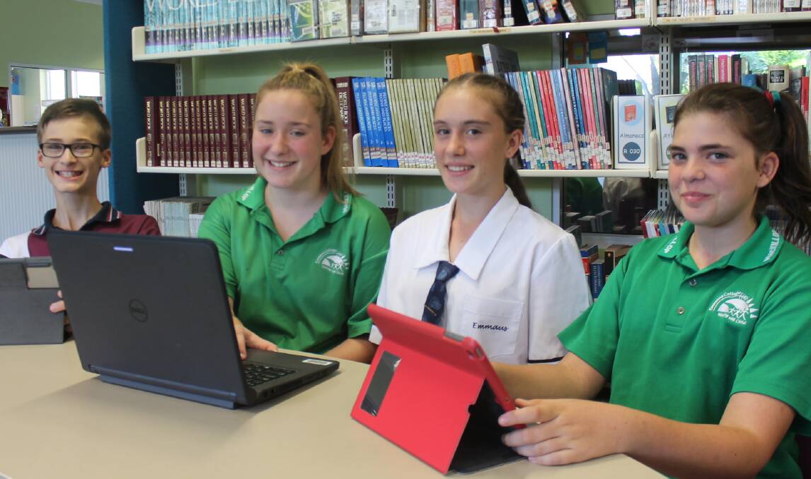 Mark Hovan, Tariana Olive, Jardeene Bayada and Sophia Stamatopoulos are just some of the members of the Journalism Club. Photo: Georgina Bayly.