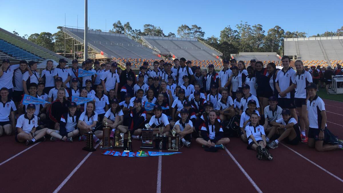 WINNERS: The Canterbury College Track and Field squad. Photo: Supplied