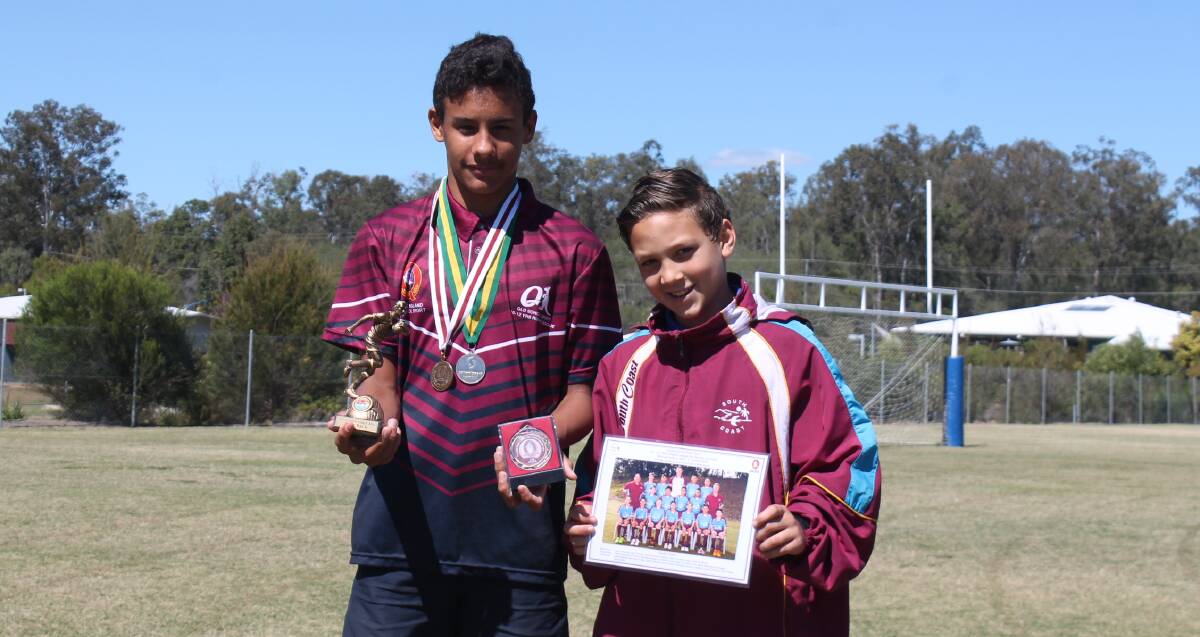 REPRESENTATIVE: Timothy Sielaff-Burns and Nicholas Annakin captained their south coast rugby league sides to bring home the bronze. Photo: Georgina Bayly