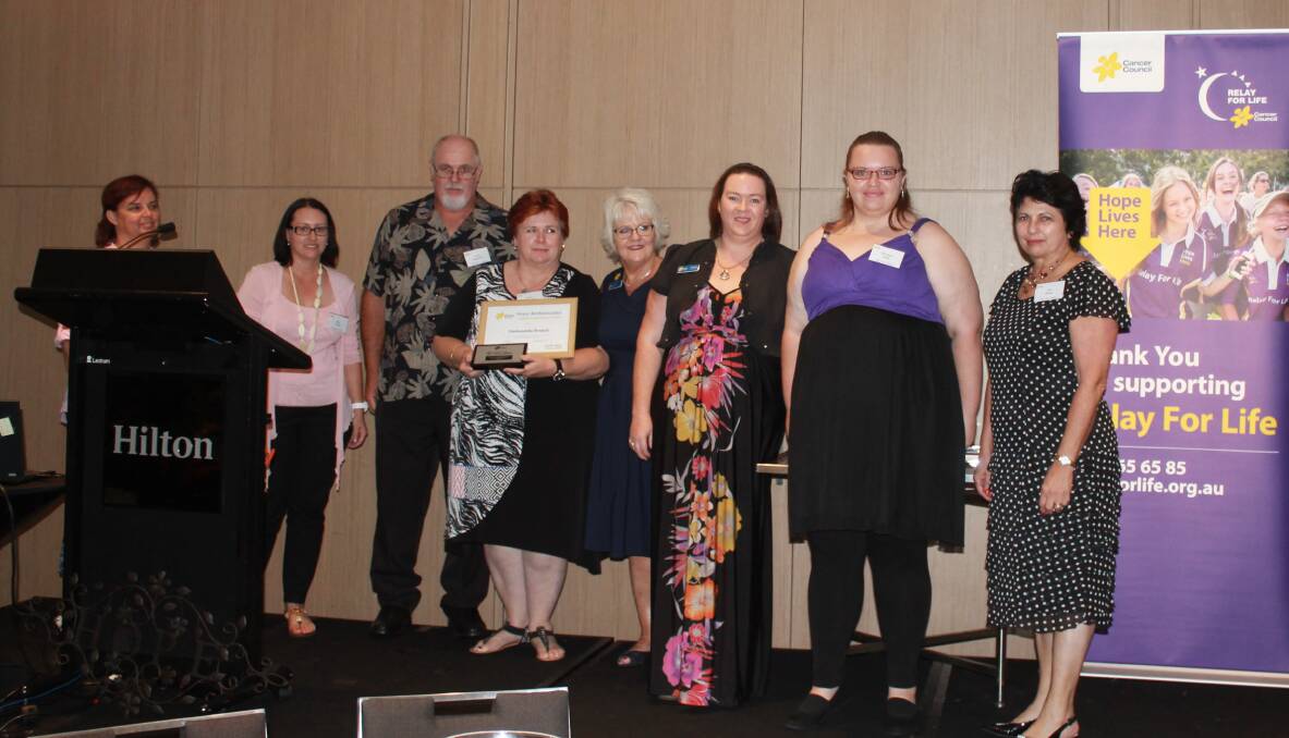 Jimboomba Cancer Council Branch at the awards ceremony. Photo: Supplied