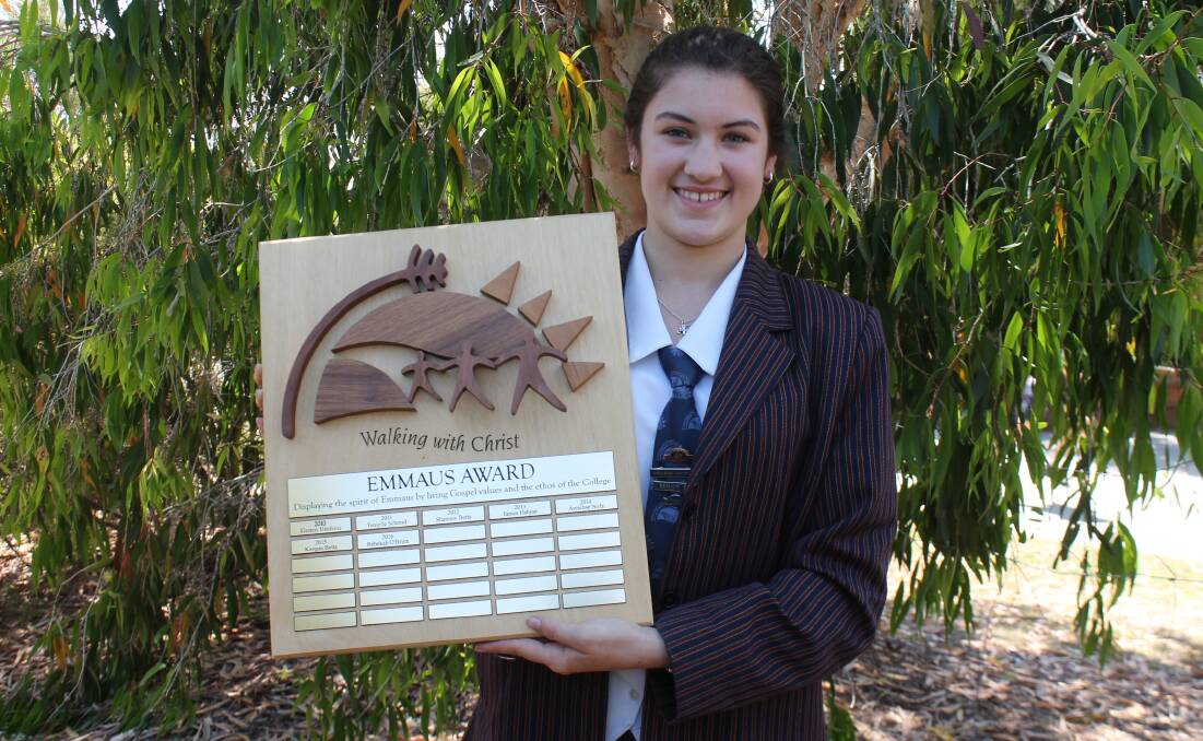 VALUED: Year 12 student Rebekah O'Brien has recieved the Emmaus Award. Photo: Georgina Bayly