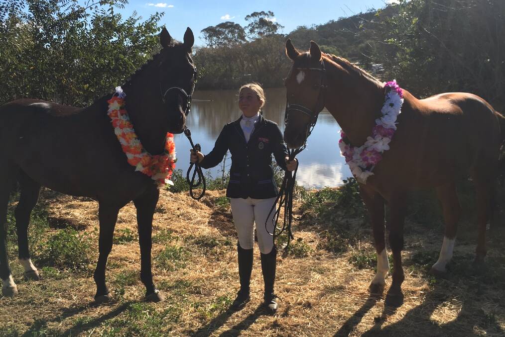 HORSES: Leadburn Don Amour and Blanco Park Wildcard with Felicity Shearer. Photo: Supplied