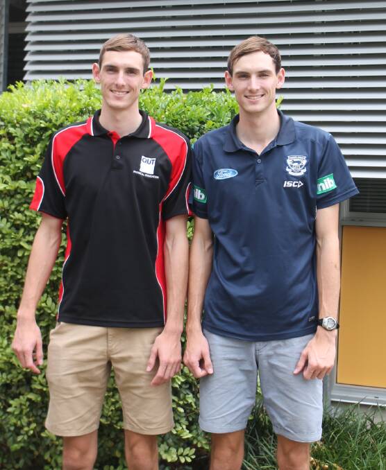 TWICE AS NICE: Rowan and Sean Lutter have joined the team at Flagstone State Community College, both teaching maths and physical education.