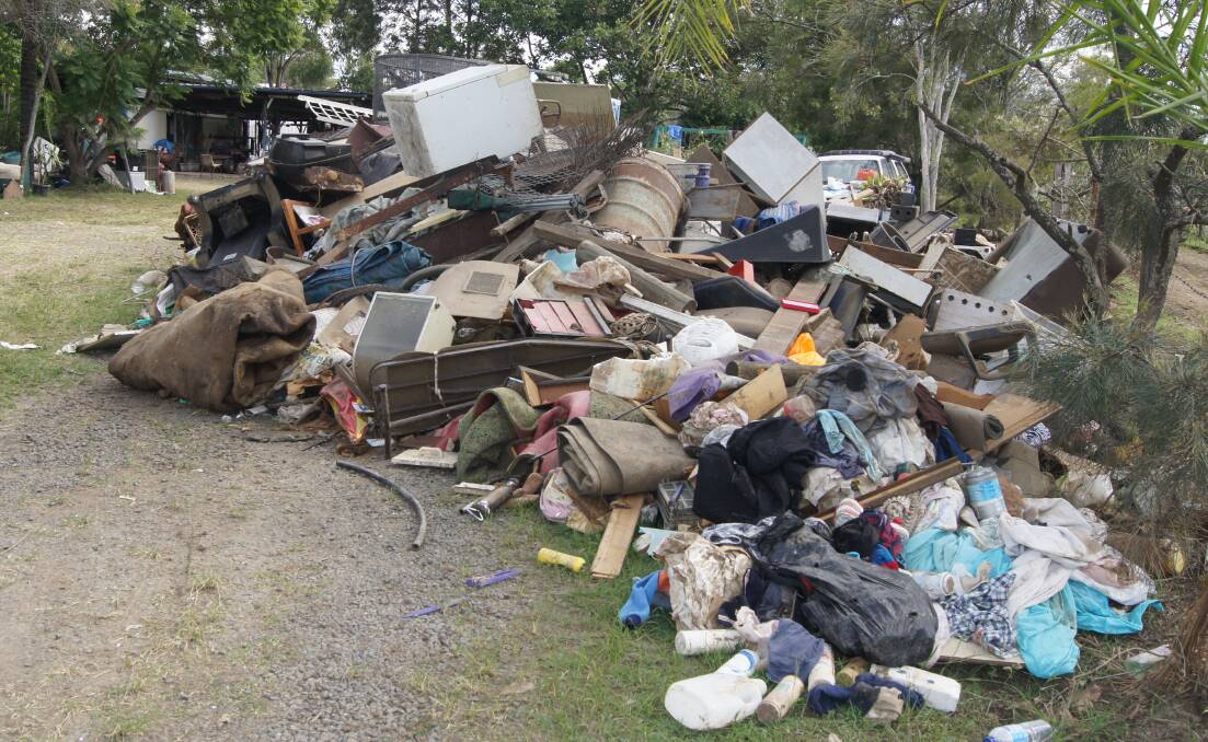 The hard rubbish was removed by volunteers and the SES in early April. Photo: Georgina Bayly