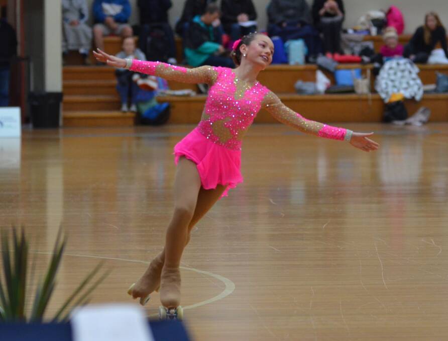 SKATE: Caitlyn Peck in her compulsory dance round. Photo: Supplied